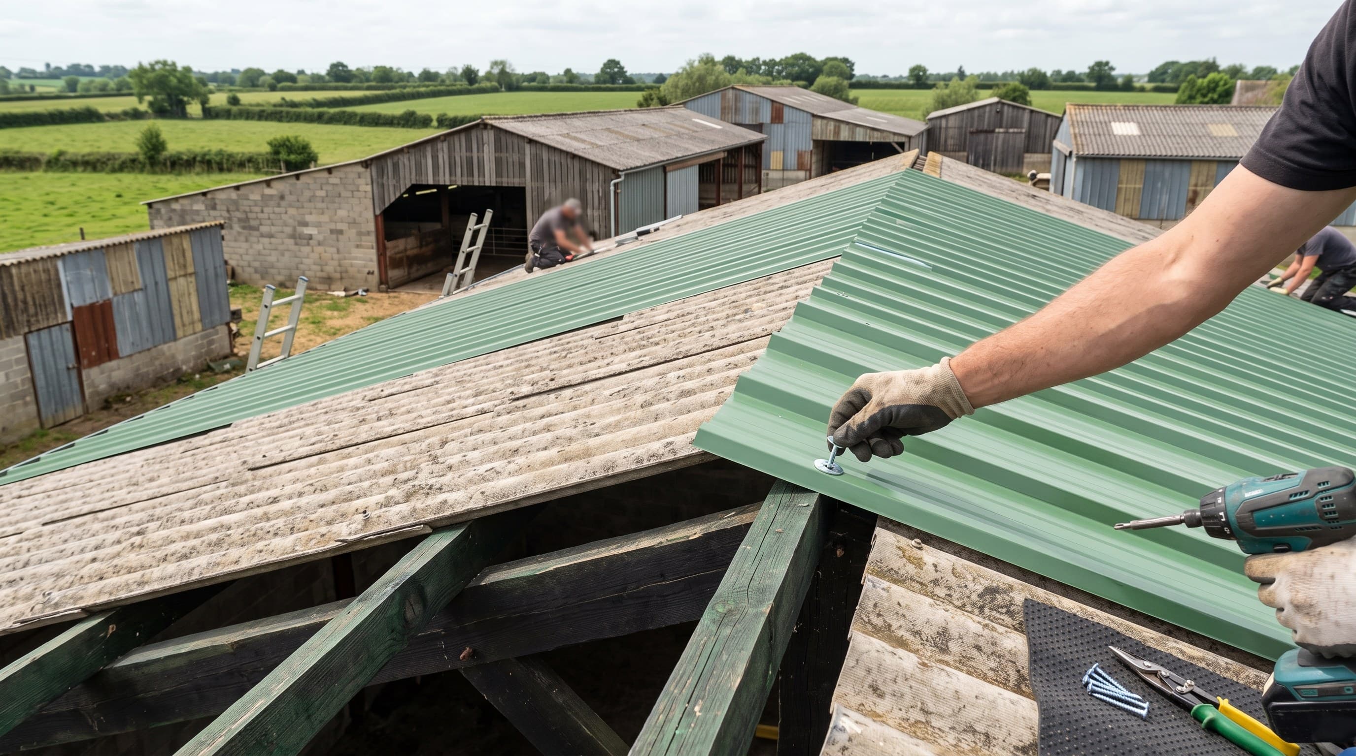 Combien de temps dure un chantier de surcouverture sur un hangar agricole