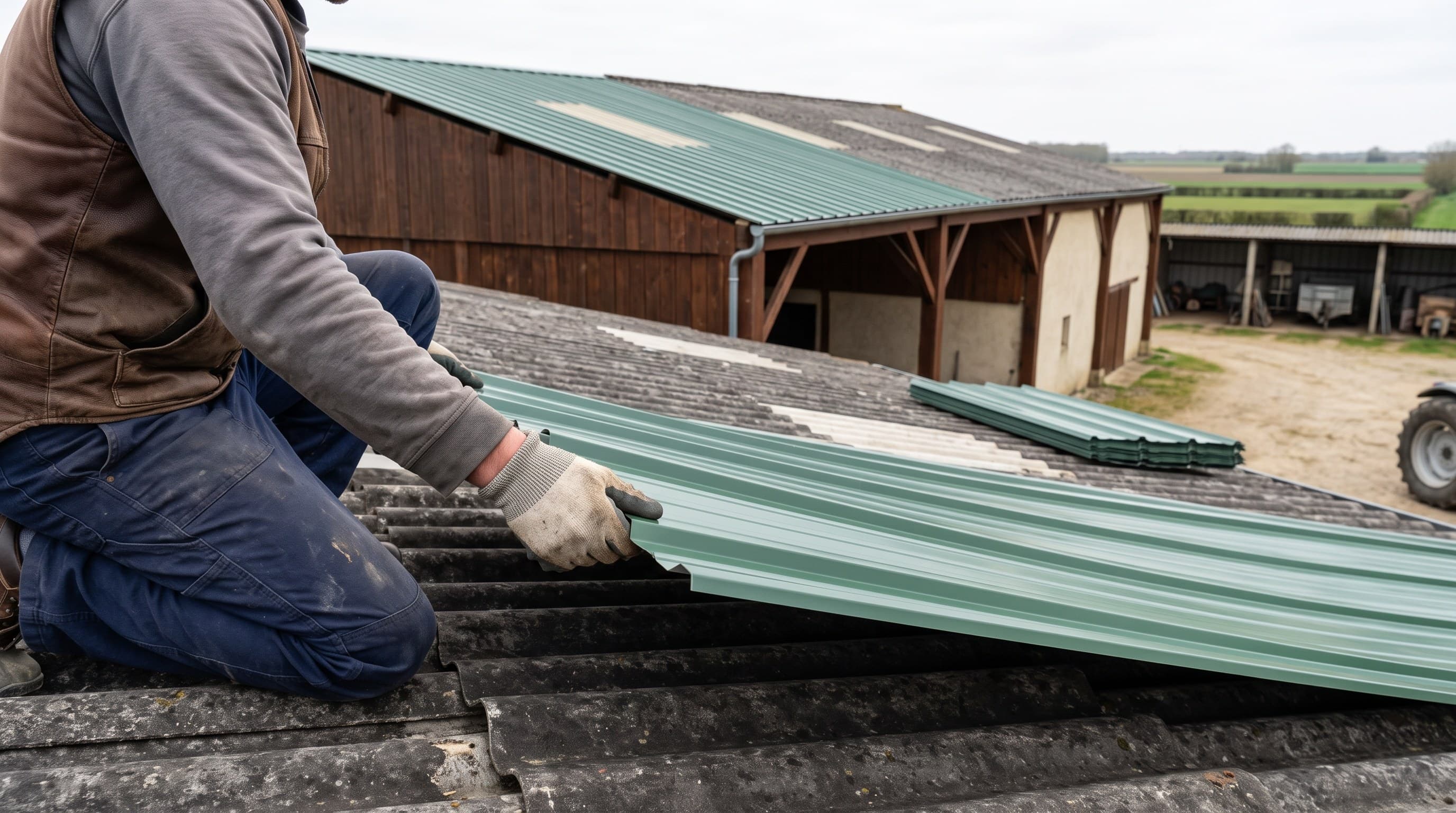 Prix au m² d'une surcouverture bac acier, les postes qui composent le devis